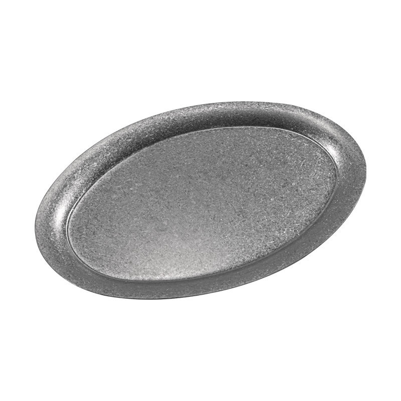 Estilo japonés retro oval placa 304 bandeja de restaurante de acero inoxidable Placa de postre Placa de toalla fondo plano apenado logotipo personalizado