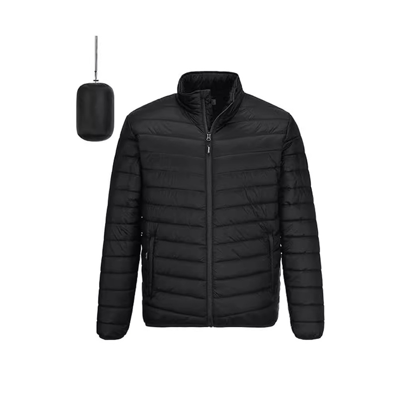 Men's Light Down Winter Jacket Warm Fluffy Collar Ski Jacket Men's Warm Windproof Waterproof Jacket