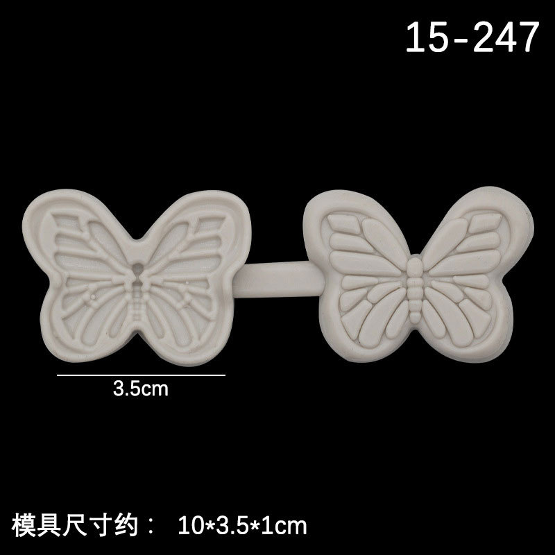 Múltiples molde de doble cara en relieve decoración de la torta fondant molde de silicona DIY textura de la flor Pétalo trébol de cuatro hojas molde de presión