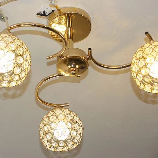 Lámpara de Techo Moderna y Sencilla de Cristal con Diseño de Piel de Camarón, Iluminación para el Hogar, Sala de Estar, Comedor, Dormitorio, Lámpara de Techo Decorativa de Lujo