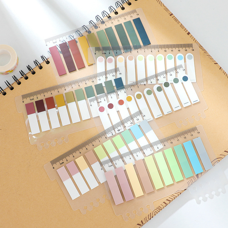 Pet Sticky Note Index Sticker Morandi Color Loose-Leaf Small Fresh Classification Note Pad Label Sticky Note Sticker Wholesale Pet Sticky Note Index Sticker Morandi Color Loose-Leaf Small Fresh Classification Note Pad Label Sticky Note Sticker Wholesale