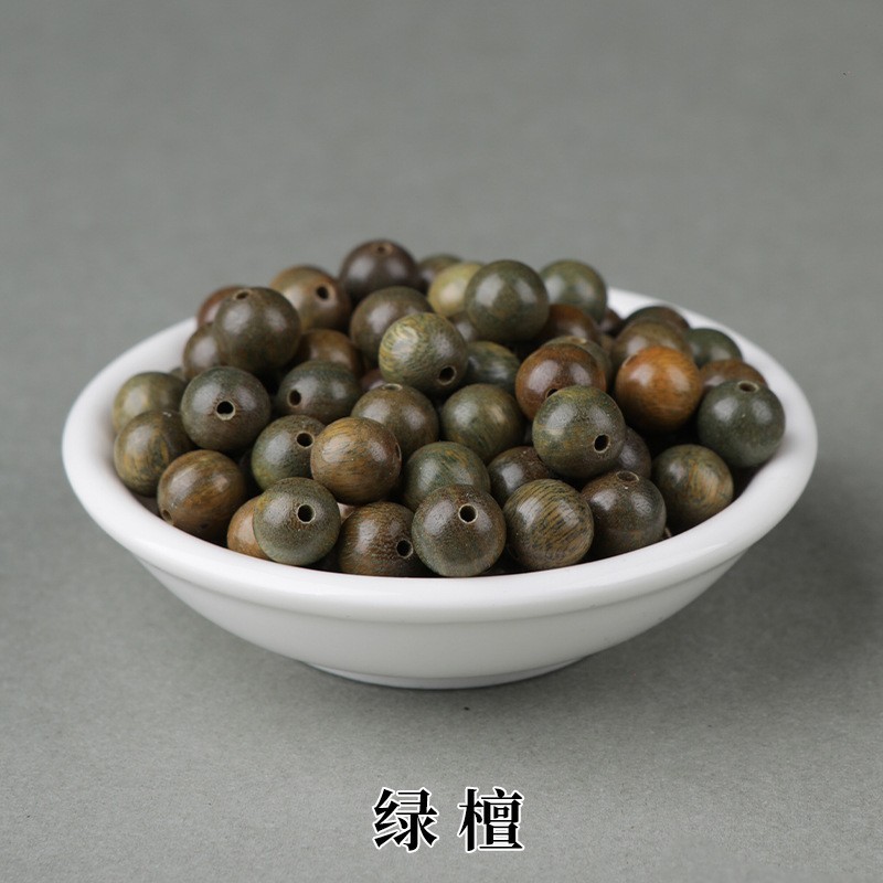 天然小叶紫檀吐丝绿檀散珠老山檀手串金丝檀实木质文玩配配件珠子|undefined