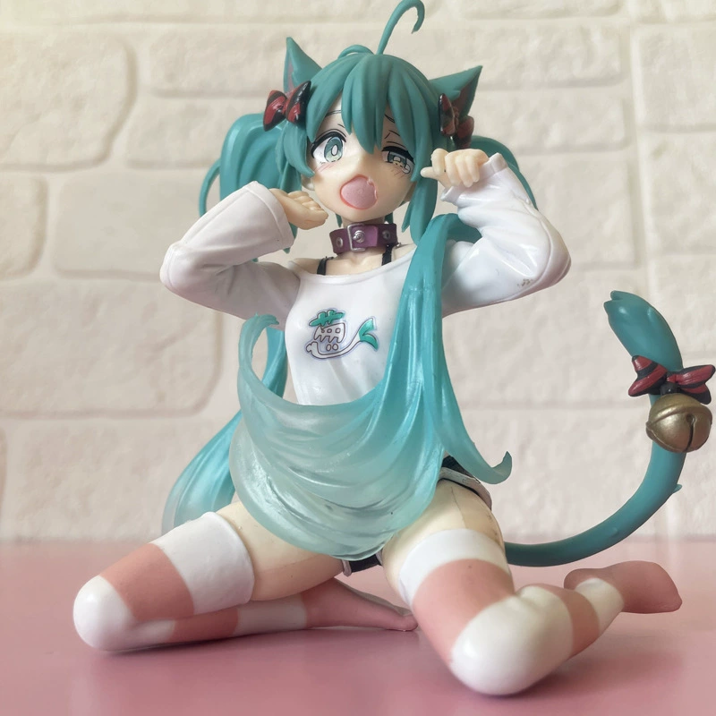 Фигурка аниме Hatsune Miku с кошачьими ушками, коллекционная модель в цветной коробке, 1 кг