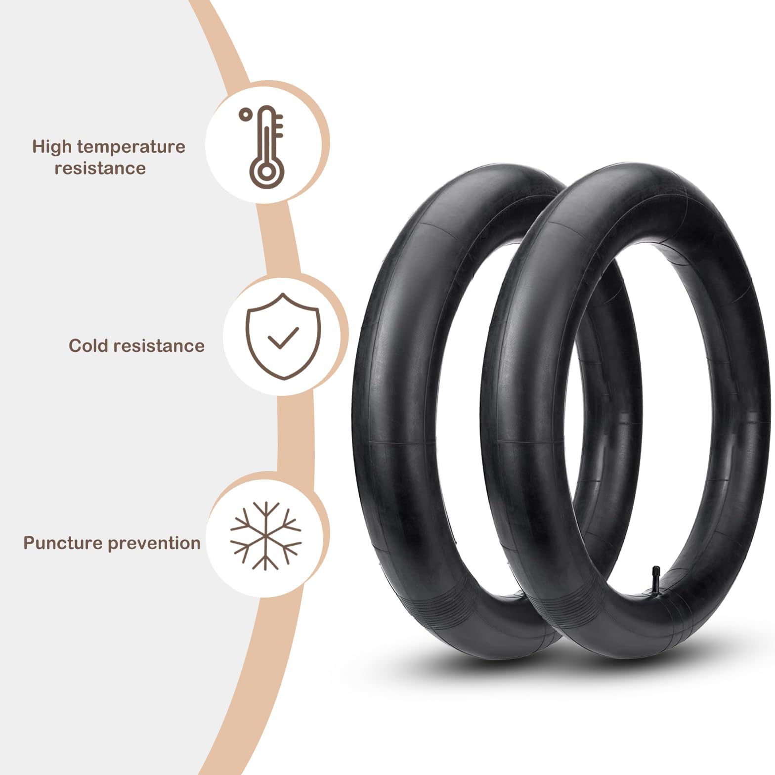 20X4.0 Electric Bicycle Fat Tire Inner Tube Butyl Rubber Inner Tube Thickened Off-Road Snow Bike Accessories