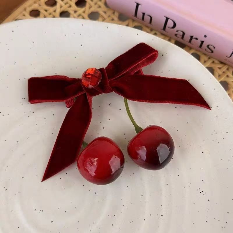 Accesorios DIY de Moño y Cereza de Tela Hecho a Mano para Manualidades DIY image 6