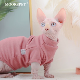 MOORSPET斯芬克斯德文无毛猫衣服秋冬款德绒打底四脚保暖宠物猫