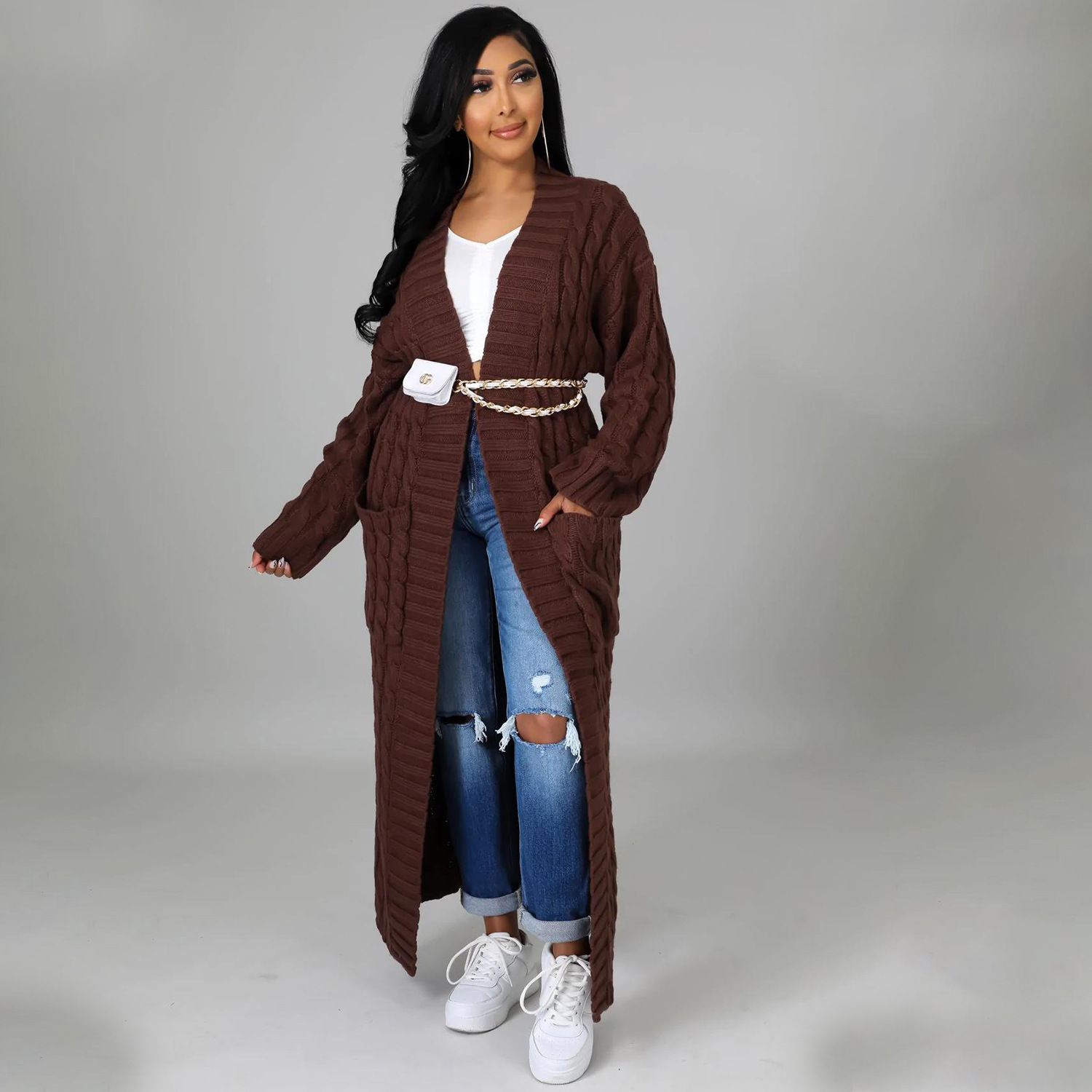 Long Sleeve Long Sweater Coat - Sweaters - Uniqistic.com