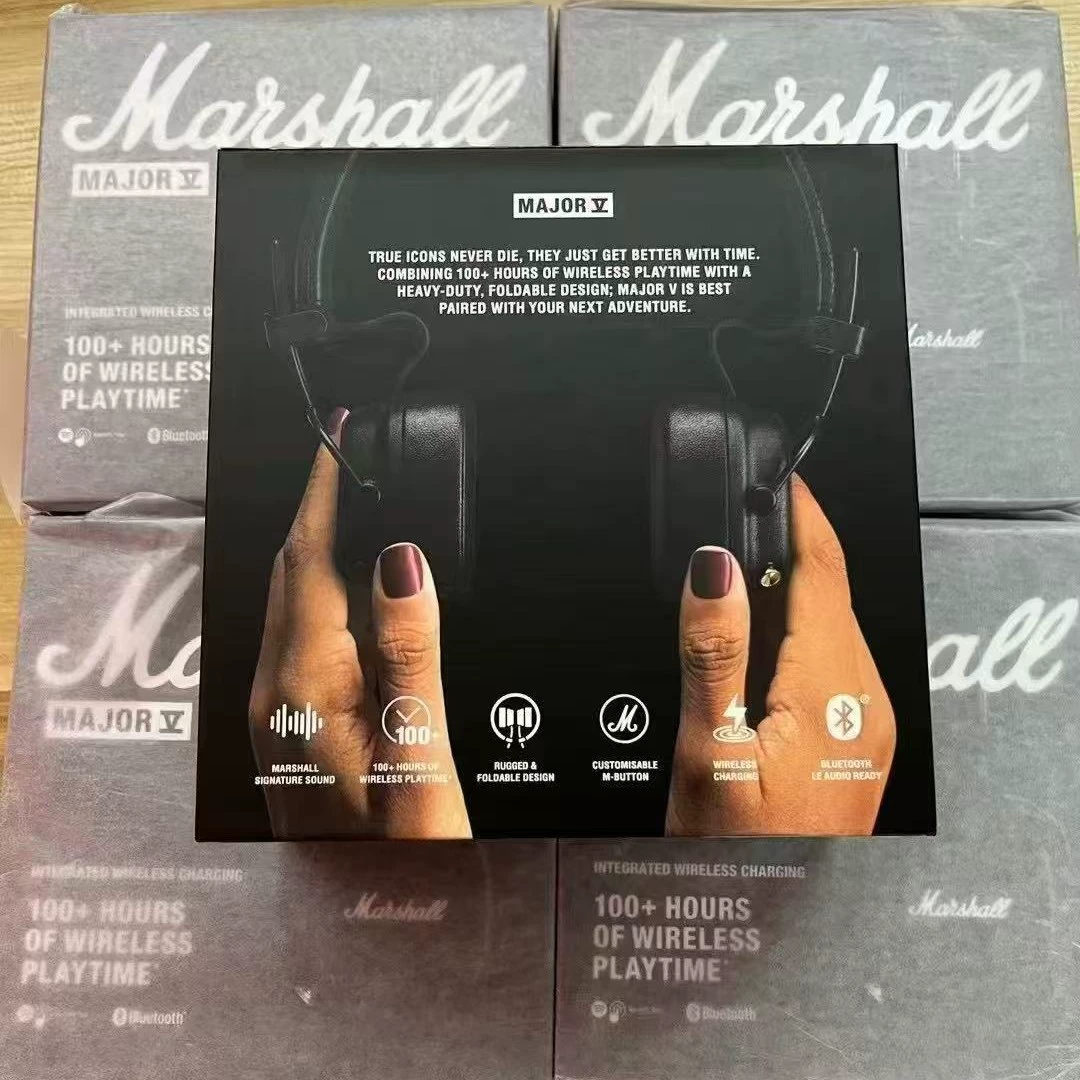 Наушники (Marshall Major V) — активное шумоподавление, глубокий бас, беспроводная зарядка