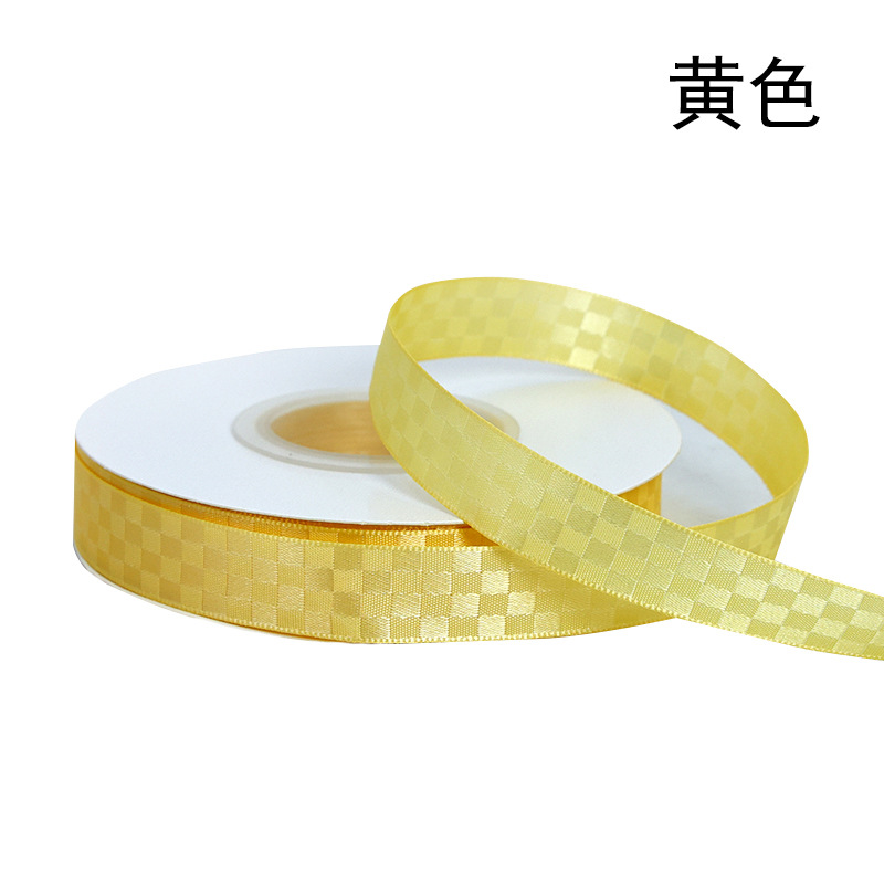 Cinta a cuadros con cinta a cuadros, caja de regalo de flores, embalaje, cinta de tela, lazo, cinta de bricolaje hecha a mano, personalización transfronteriza