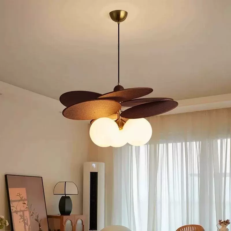 中古吊灯藤编法式复古餐厅灯设计师款全光谱护眼卧室民宿餐桌灯具