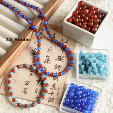 【年年有余】天然石散珠红玛瑙玉髓串珠手链项链珠子diy配件材料
