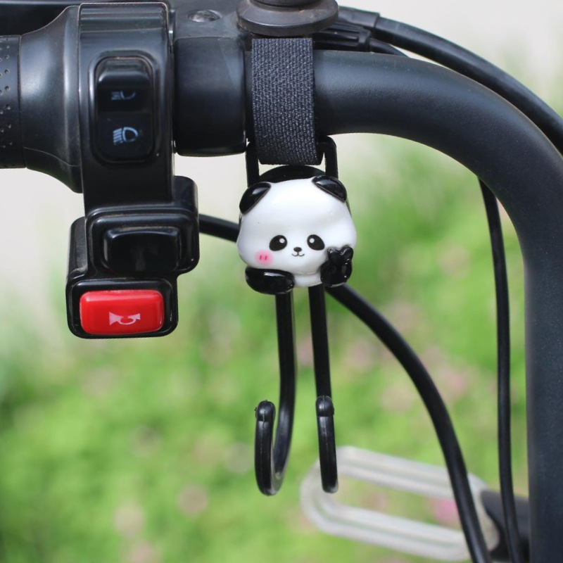 Gancho para coche eléctrico Gancho para colgar para motocicleta de carga universal delantero Gancho para llevar lindo panda