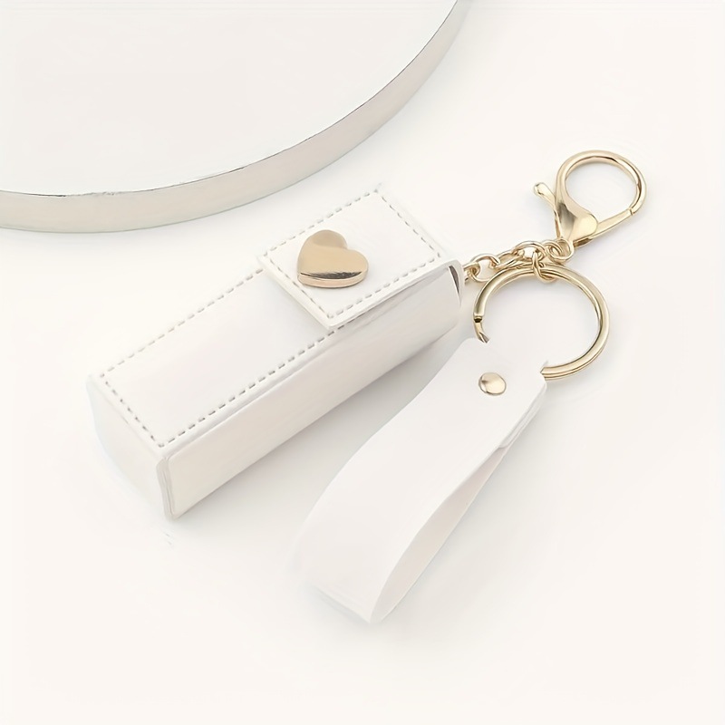 愛の口紅のキーホルダーは国境を越えて厚い皮革の自動車の装飾品を飾ってミニの収納袋の贈り物を飾って飾ります。