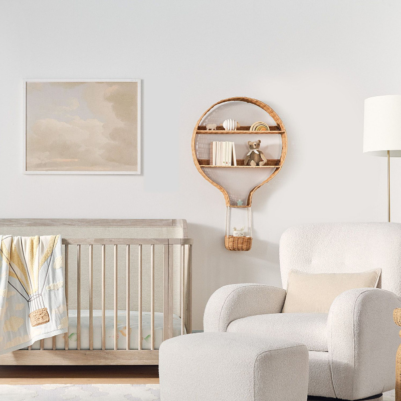 Plantas naturales de caña trenzada de globos térmicos estantes de pared de estantes de pared