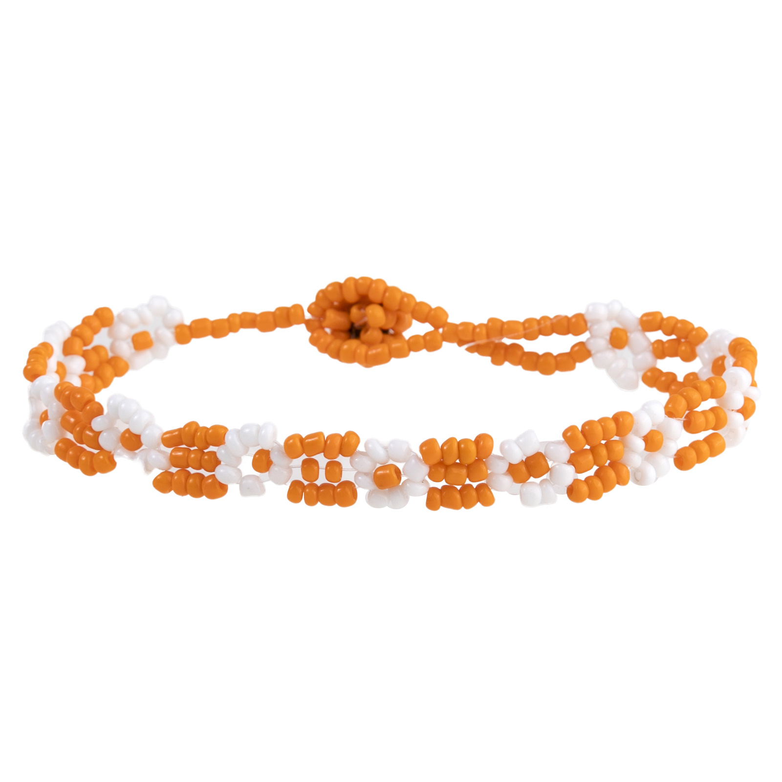 Beaded Chain Chain Type Cute Flower Seed Bead Beaded Chain Stretch Adjustable Beaded Bracelets Wholesale