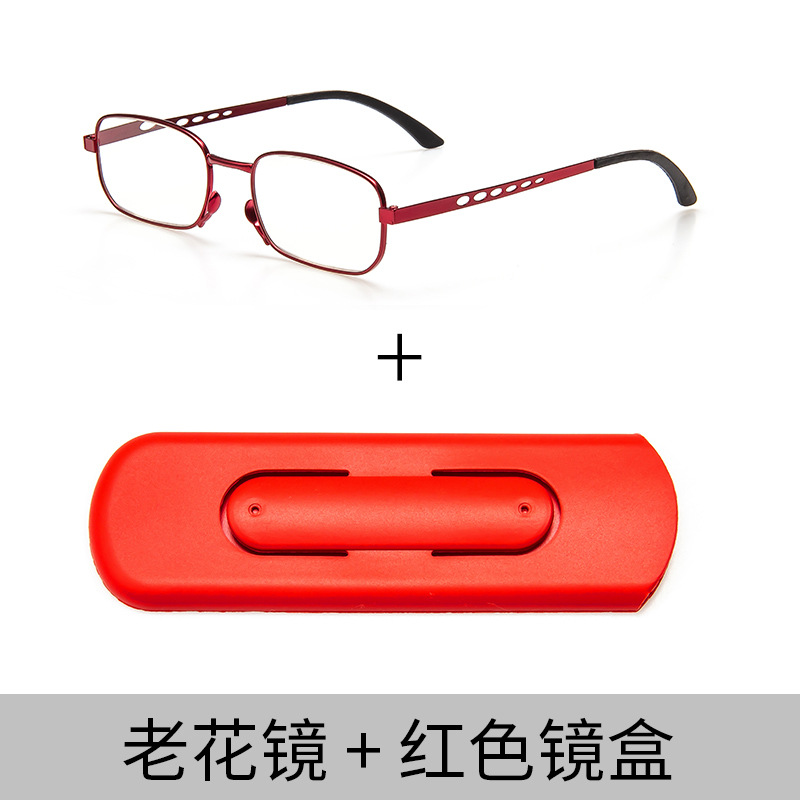 2022 nuevas gafas de teléfono móvil anti-marco de metal ligero azul soporte portátil gafas de lectura exquisitas de las mujeres gafas de lectura al por mayor