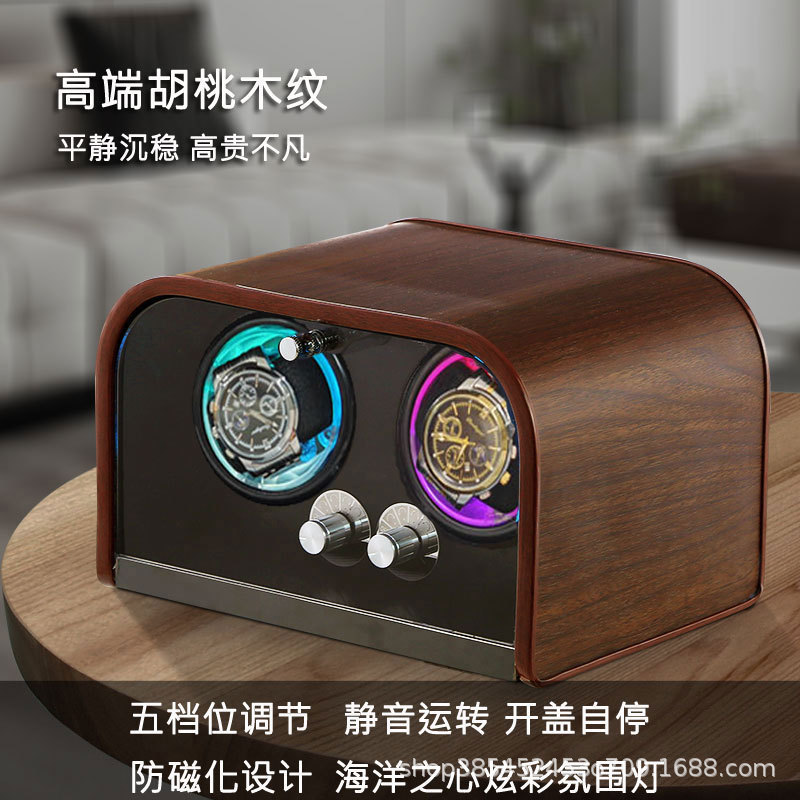 热销表盒摇表器电动晃表转表器立式上链器高品质手表收纳盒彩灯|undefined