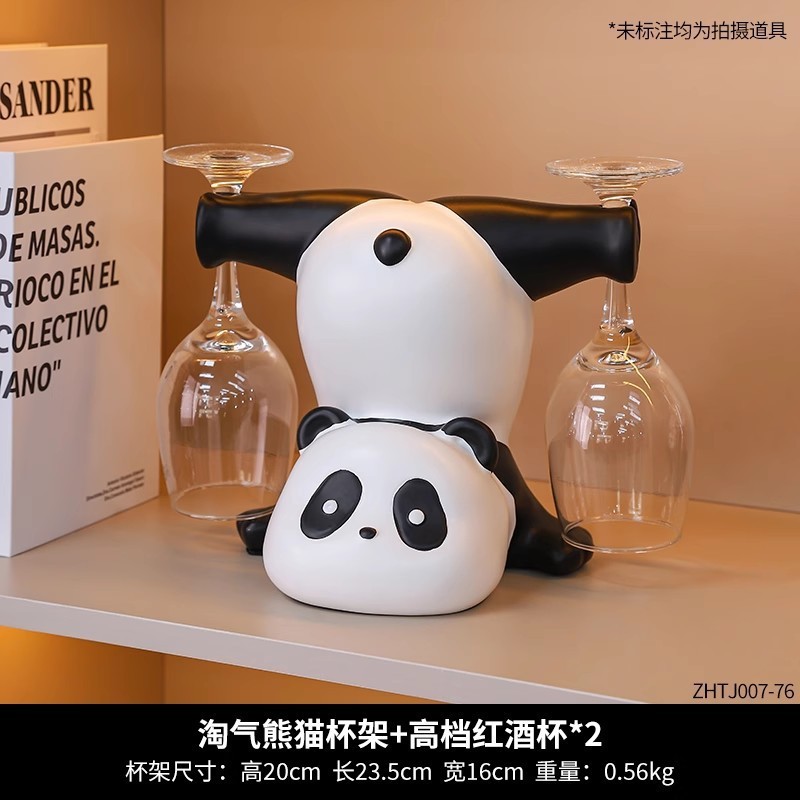 クリエイティブパンダワインキャビネット装飾品リビングルームテレビキャビネットサイドボード装飾玄関靴キャビネットホームクラフト|undefined