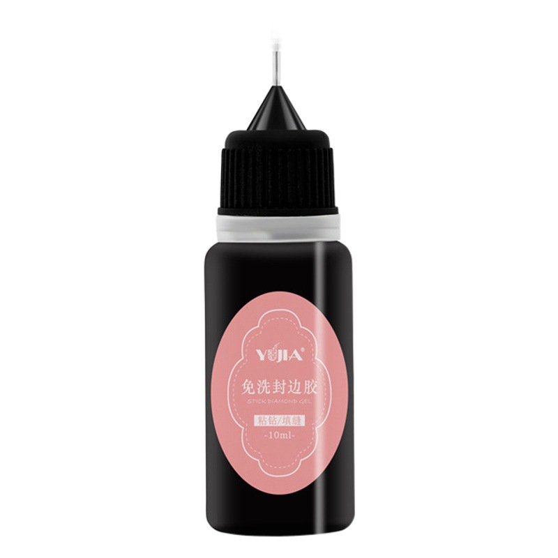 Manicura nuevo lavado-borde libre sellado pegamento suave grasa calafateo pegamento fuerte pegajoso diamante pegamento clavo tienda especial pegamento