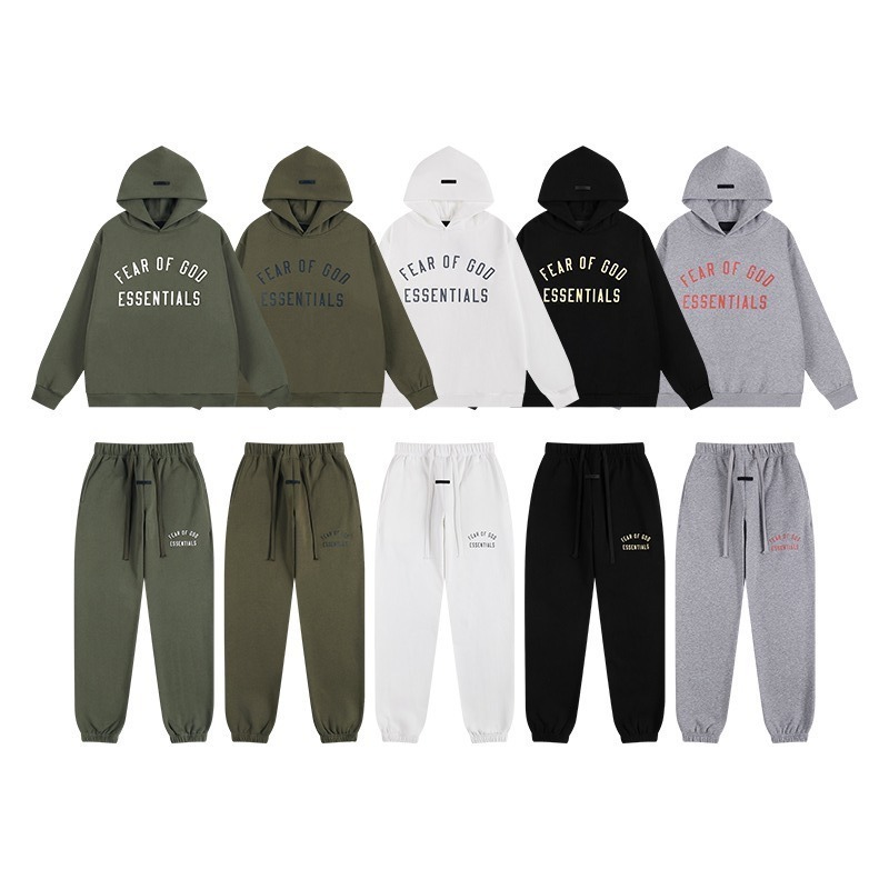 팩토리 FEAR OF GOD Essentials 브로드라인 로고 프린팅 후드 FOG 퀄리티 스웨트셔츠