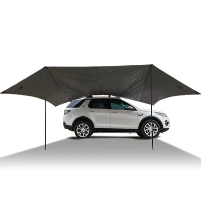 Avtomobil yan çətirləri Sunshade Tent, Easy to Set - charcoal-gray-golden-eagle-car-side-canopy-4-6-people