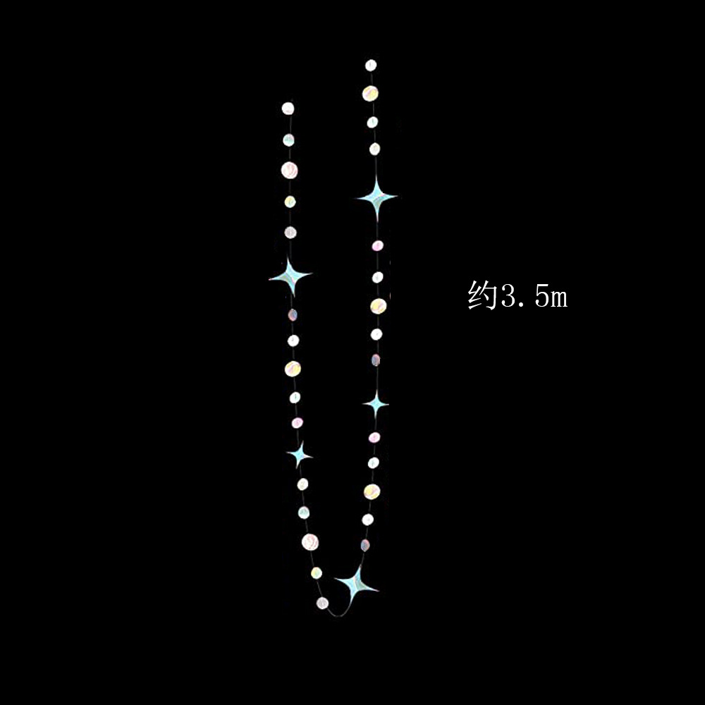 Transfronterizo NUEVO LÁSER estrella Luna colgante Día de San Valentín accesorios de decoración de fiesta de cumpleaños