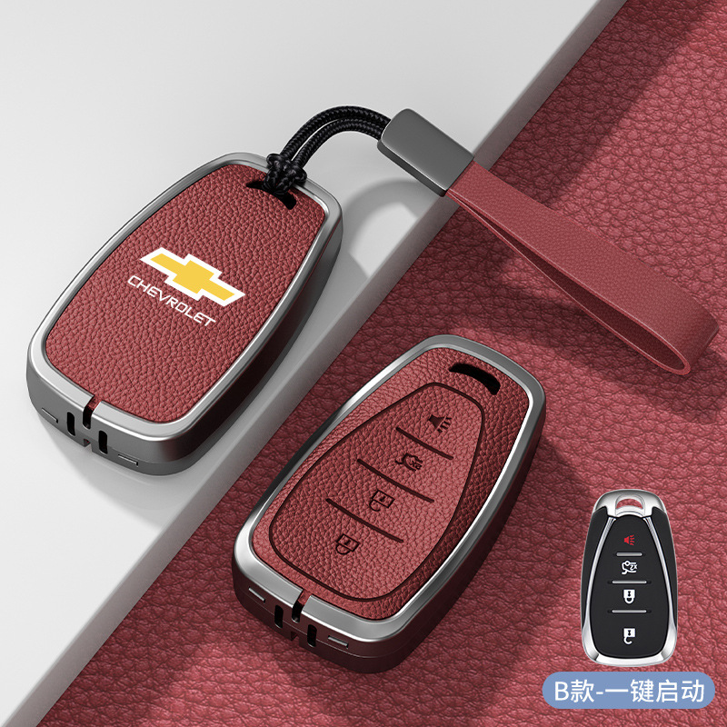 모델 B 스마트 4버튼 볼케이노 레드 아연 합금 쉘 + 핸드 스트랩