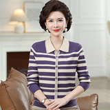 妈妈秋装打底衫2025年新款中老年妇女秋冬洋气毛衣上衣针织衫开衫，女装针织衫/毛衣，妃慕昵服饰