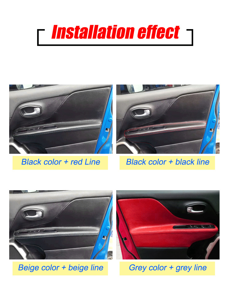 Suitable for Jeep Renegade Car Door Panel Armrest Modification for Leather Soft Leather Decorative Leather
