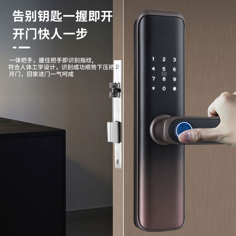 2025新款厂家直销自动防盗门家用WiFi智能远程开门密码指纹锁