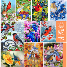 新款钻石画鸟5d魔方钻满钻客厅装饰画diy钻石画外贸批发源头厂家