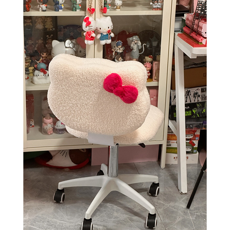 可爱HelloKitty椅子升降椅电脑椅子靠背家用舒适久坐女生卧室化妆|undefined