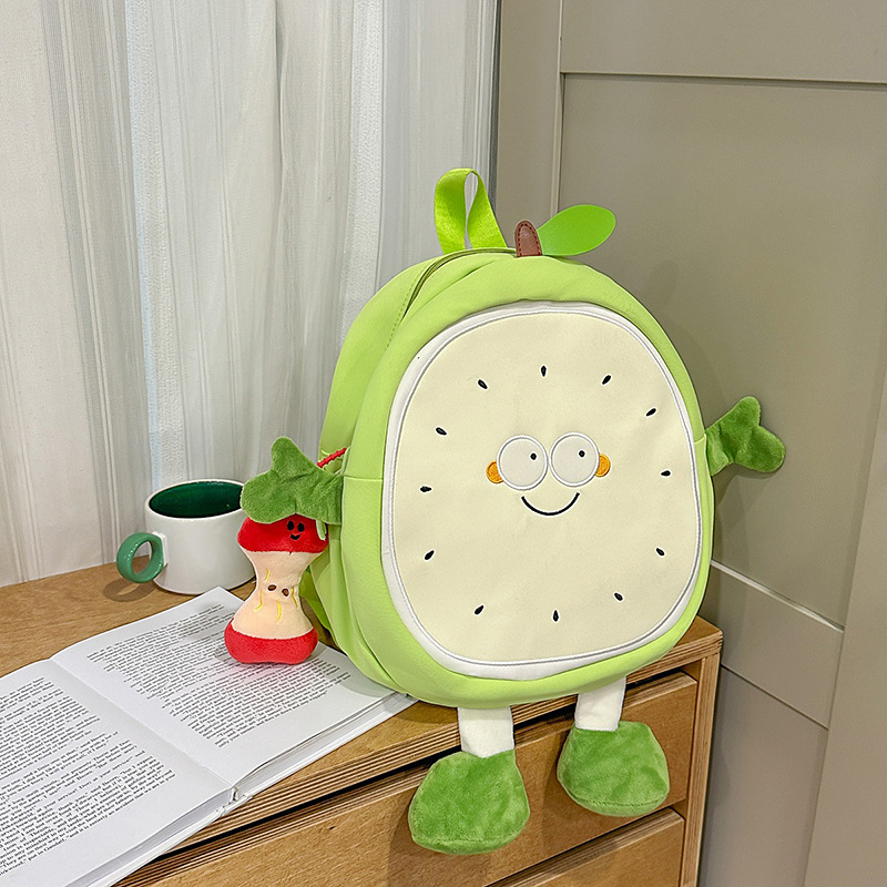 Dulce pequeña mochila de dama fresca dibujos animados lindos frutas bales mochila de estudiantes universitarios suave mochila de chicas