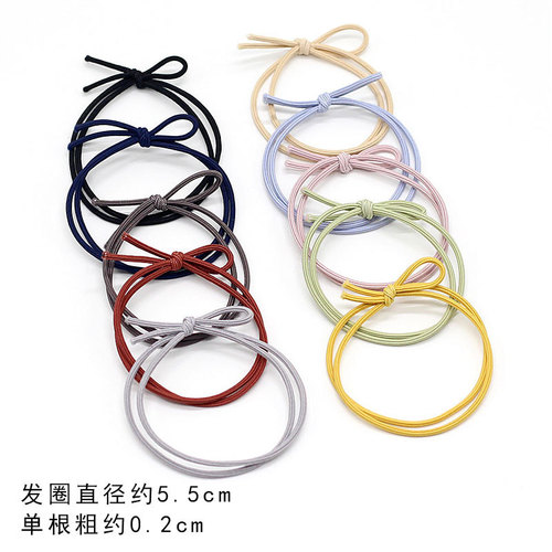 Simple black hair tie for women, basic hair ribbon, Korean fresh style head accessory, high elasticity, hair-friendly, women's hair tie