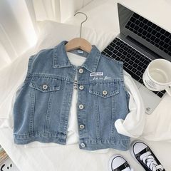 男童牛仔馬甲春秋裝2024新款韓版兒童帥氣坎肩中小童休閒潮酷外套