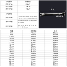 两用扳手13号14梅花棘轮扳手开口扳手套装板手梅开呆扳手工具10mm