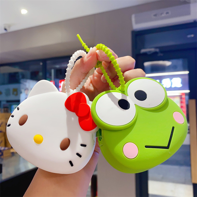 Cartoon Coin Purse Keychain Cute Silicone Coin Purse Mini Bag Children's Wallet Doll Machine Toy Gift