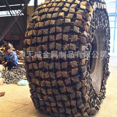 耐磨型50装载机铲车轮胎保护链 23.5-25轮胎防滑链加密轮胎防护链