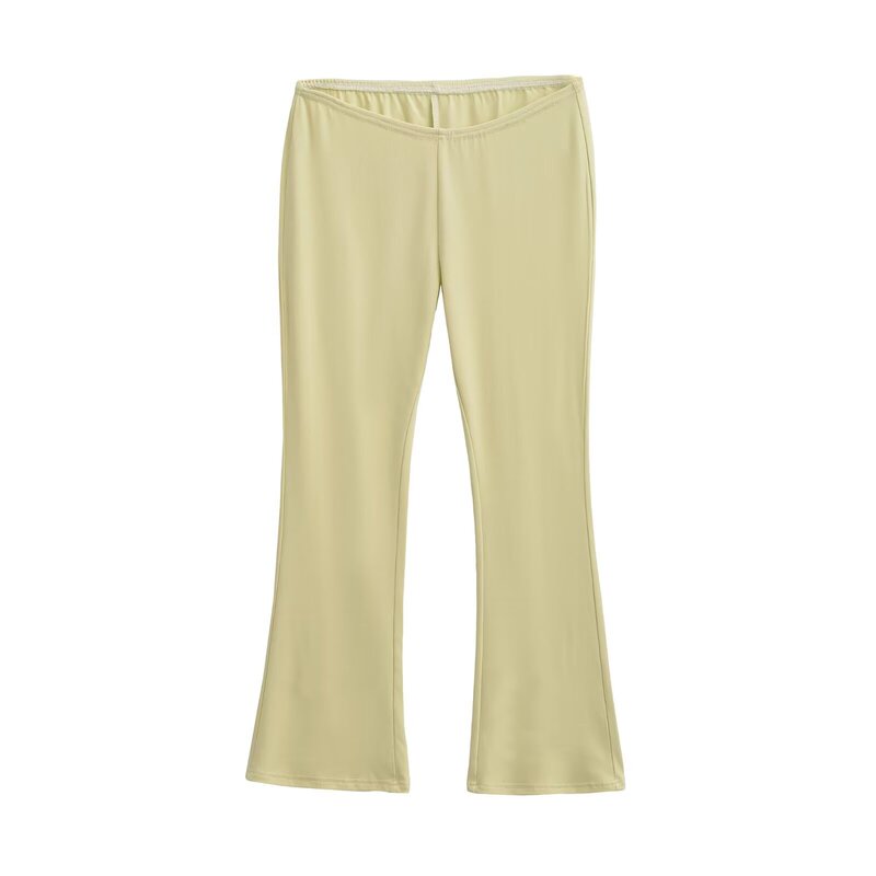 Modal Casual Pants for Women, Spring and Autumn Flared Pants, Low-Waist Slim Wide-Leg Slimming Straight-Leg Floor-Length Micro-Flared Cropped Pants