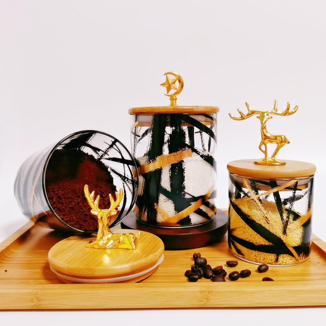 Fábrica directa transfronteriza dedicada para el Comercio exterior Exportación de vidrio cilíndrico sazonador tarro de almacenamiento