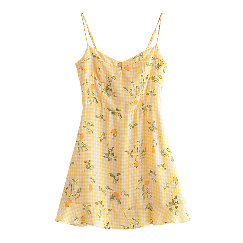 French Retro Pastoral Style Retro Floral Print Ruffle Suspender Dress 2025 Autum New Short Skirt for Women