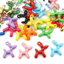 可爱彩色小狗合金电镀喷漆配件手工diy制作手链项链饰品配件材料