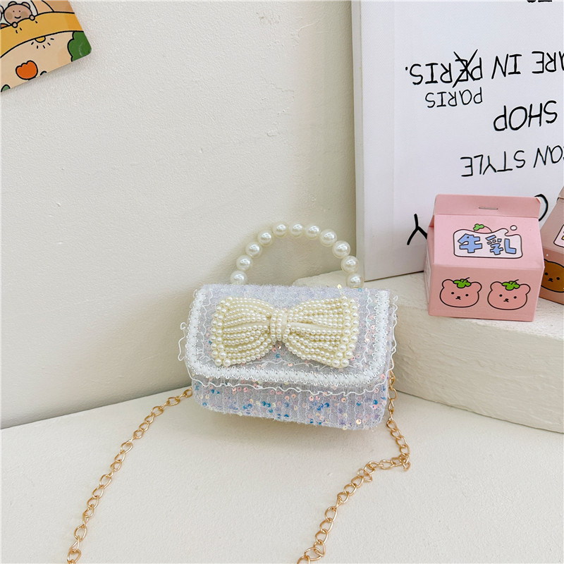 Nueva chica pequeña bolsa de hombro fragante bolso de moda perla esquinilla bolsa de cadena de cambio bolso cuadrado