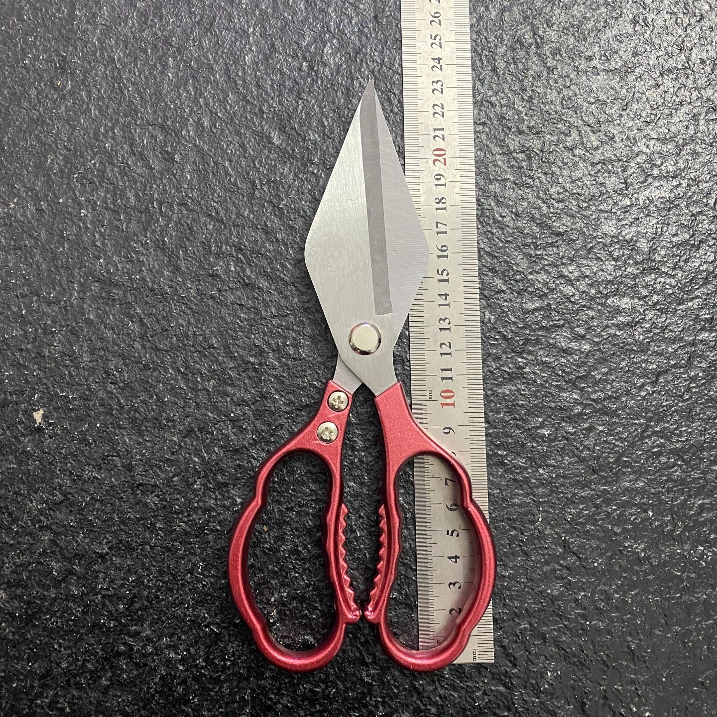 알루미늄 합금 손잡이가 있는 대형 가위 [빨간색]