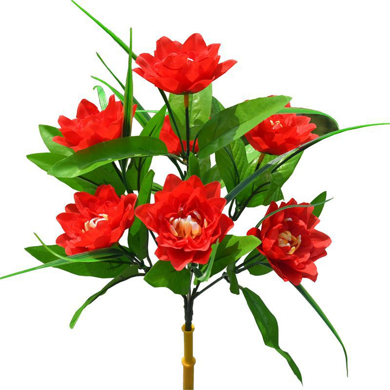 Decoraciones de muebles al por mayor, flores artificiales, estilo pastoral, ramos de flores de seda, fabricantes de flores de peonía, nuevos modelos de flores de siete cabezas