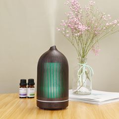5V colorful wood grain aromatherapy machine USB ultrasonic atomizer hollow fragrance machine desktop USB humidifier for home use