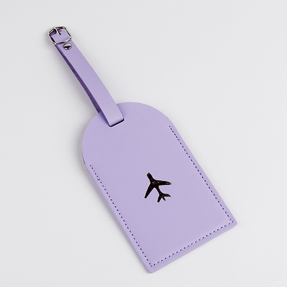 Etiqueta colgante de cuero Tarjeta de comida de autobús tarjeta de identificación de estudiante certificado de trabajo conjunto avión equipaje etiqueta PU fabricante en stock