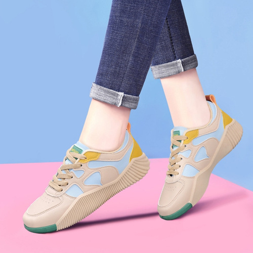 Casual non-slip sports shoes 2024 spring new versatile flat sneakers soft sole comfortable ultra-light large size women's shoes