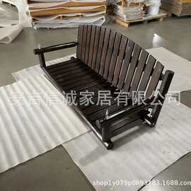 安吉信诚户外庭院秋千果园圆棒秋千吊椅公园实木秋千花园双人吊椅