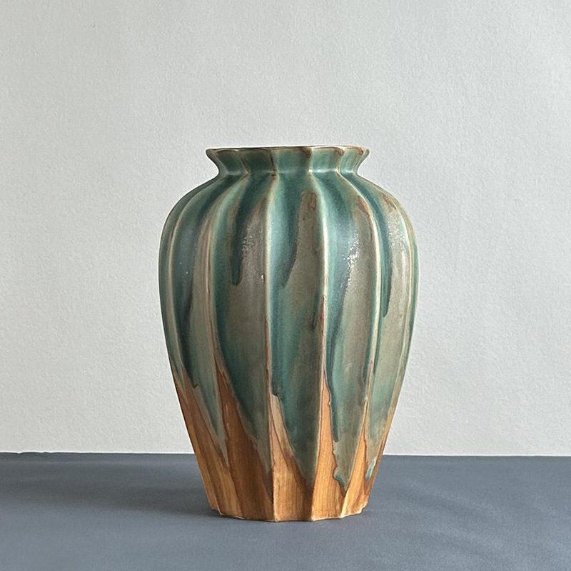Chinese Style Quiet Style Ceramic Vase Jingdezhen Pottery Non-Porous Flower Ornaments Vintage Decoration Pottery Pot Homestay Hotel Chinese Style Quiet Style Ceramic Vase Jingdezhen Pottery Non-Porous Flower Ornaments Vintage Decoration Pottery Pot Homestay Hotel